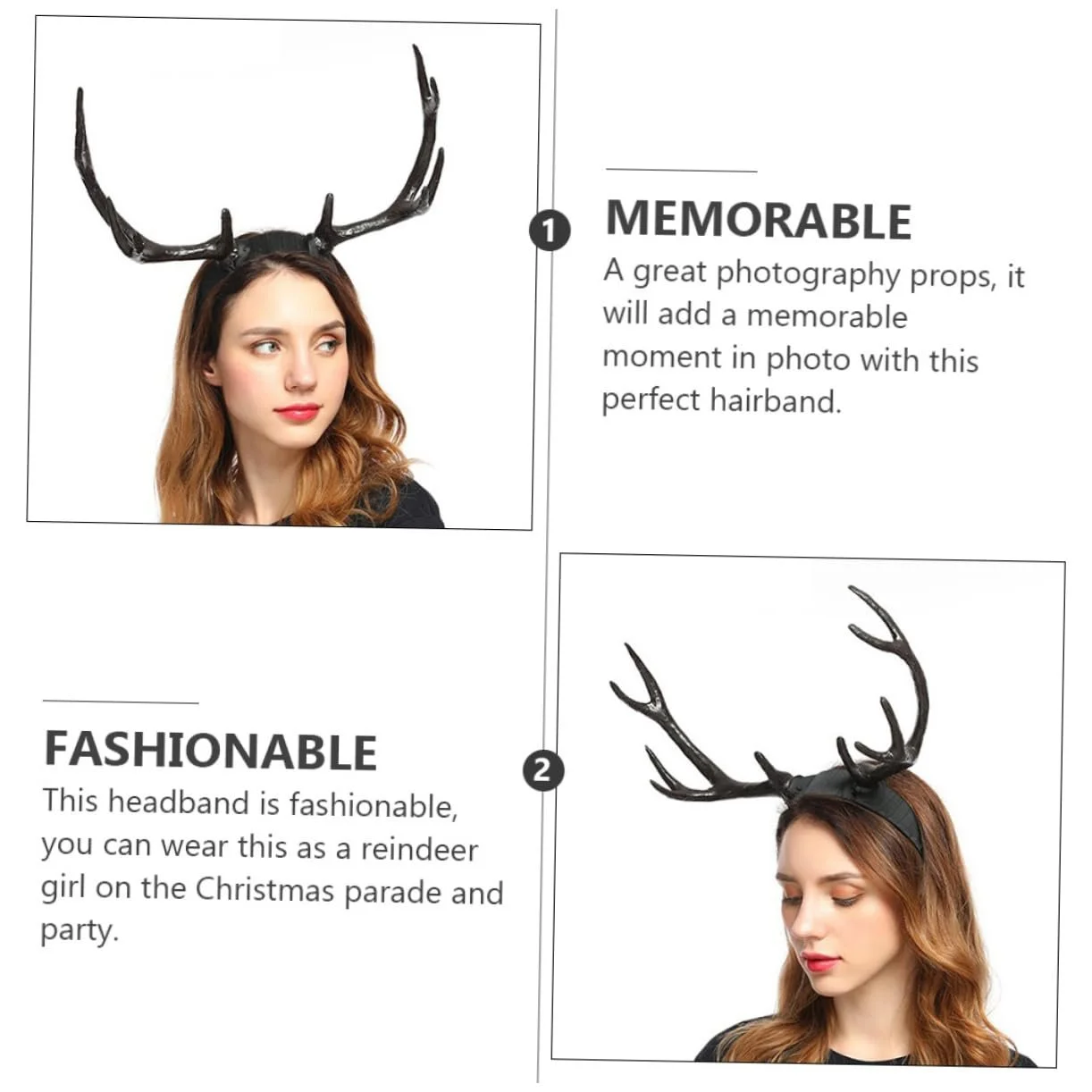 Обруч для волосся Різдвяні оленячі роги VALICLUD, фото №8