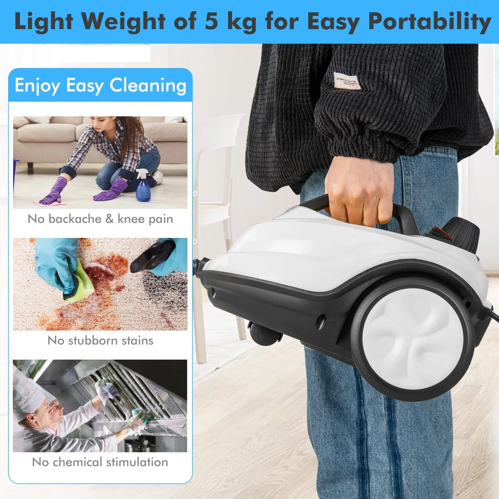 Пароочисник FANTASK 2000 Вт 5 Бар 1.8 л 13 аксесуарів, фото №6