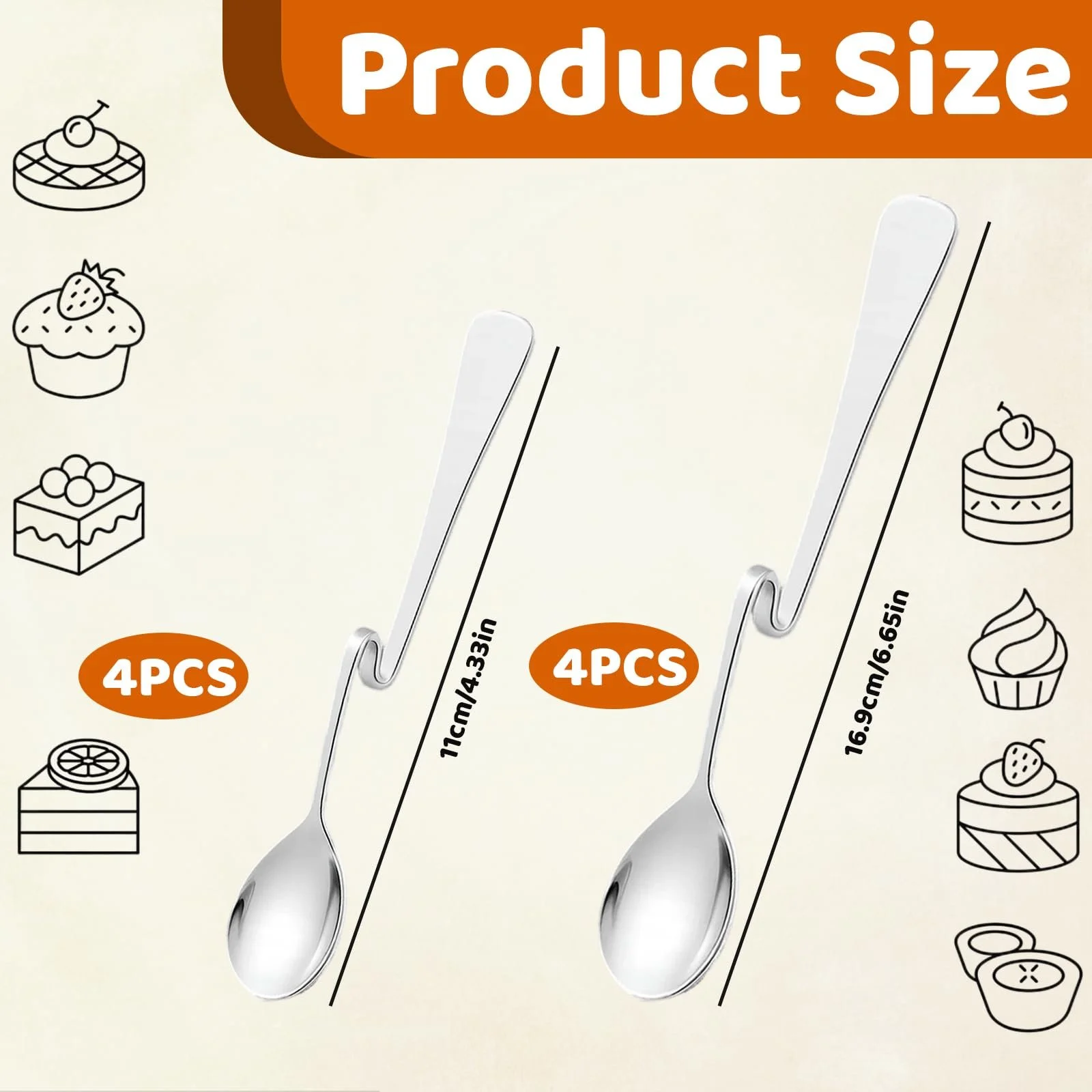 Ложка чайна Jam Нержавіюча сталь з крученим дизайном, фото №2