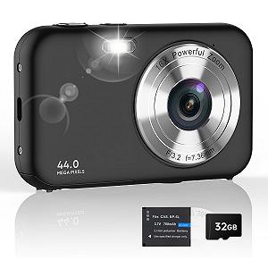Цифровая Камера 1080P 44MP Фотокамера 16X Цифровой Зум Камера для видеоблога Компактная Камера с 2.4 Дюймовым ЖК-экраном - Фото 1