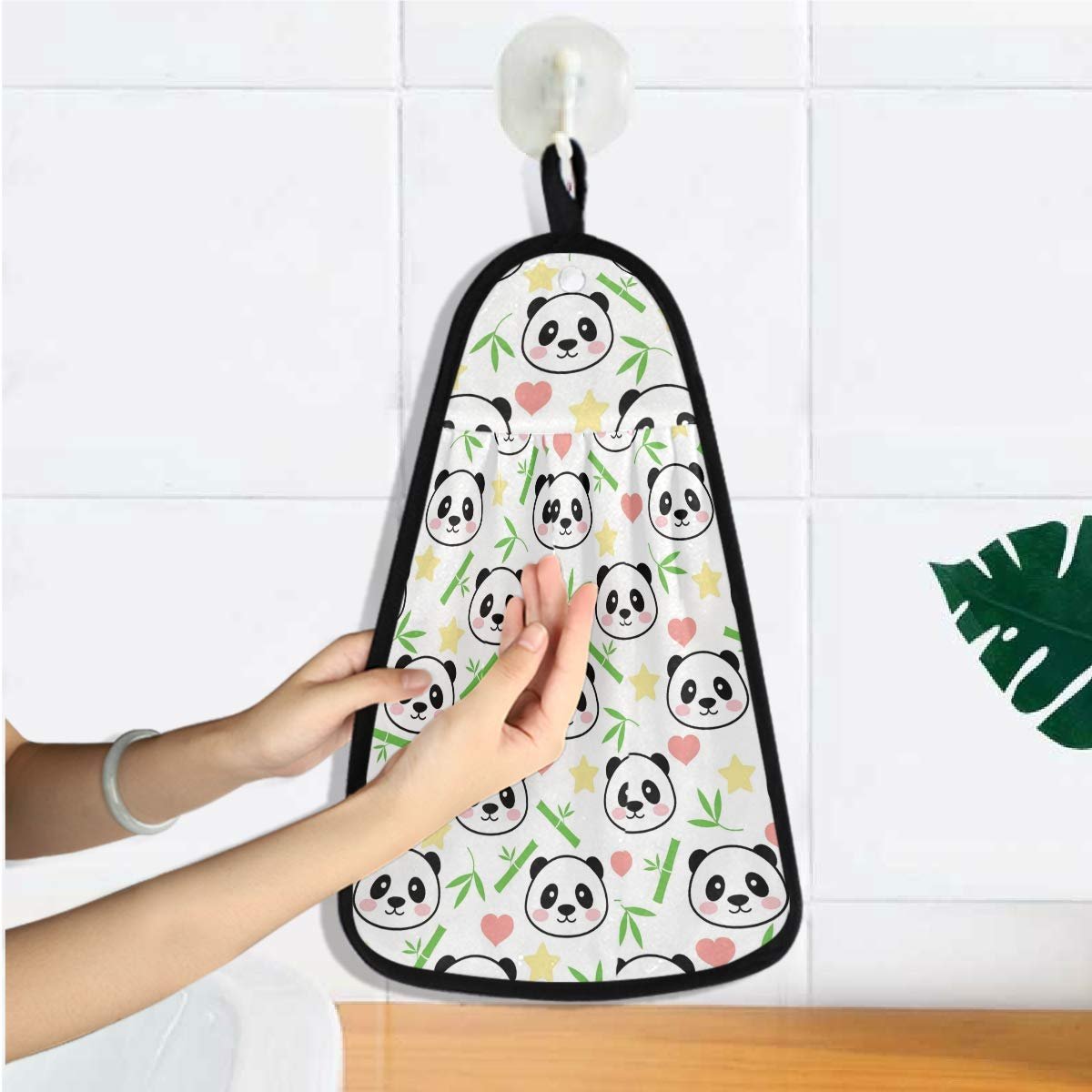 Рушник Cute Panda Pattern поглинальний швидкосохнучий кухонний, фото №5