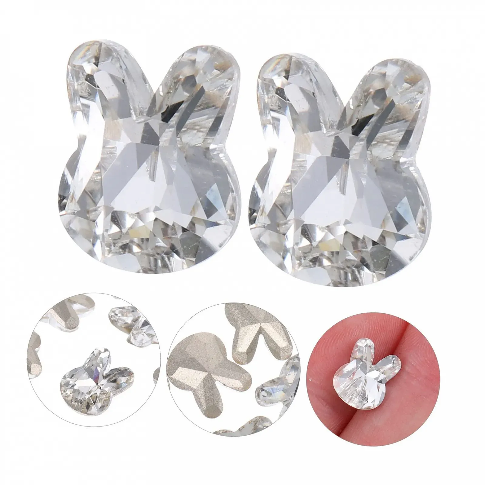 Стразы для ногтей Healvian Кролики 40 шт., фото №9