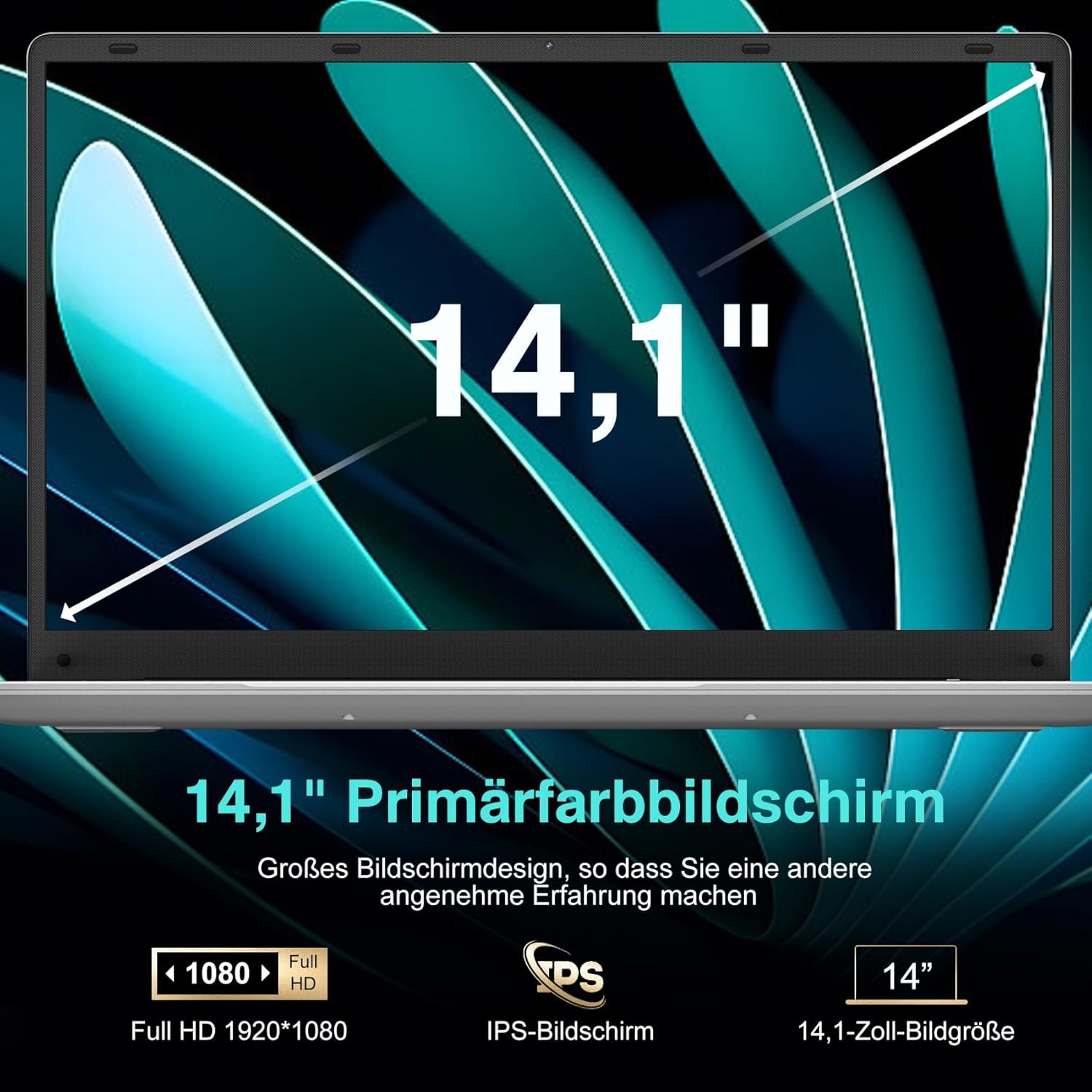 Ноутбук 14" Aocwei A2 Intel Celeron N4020C RAM 6GB eMMC 64GB Windows 11 (UKR), фото №2