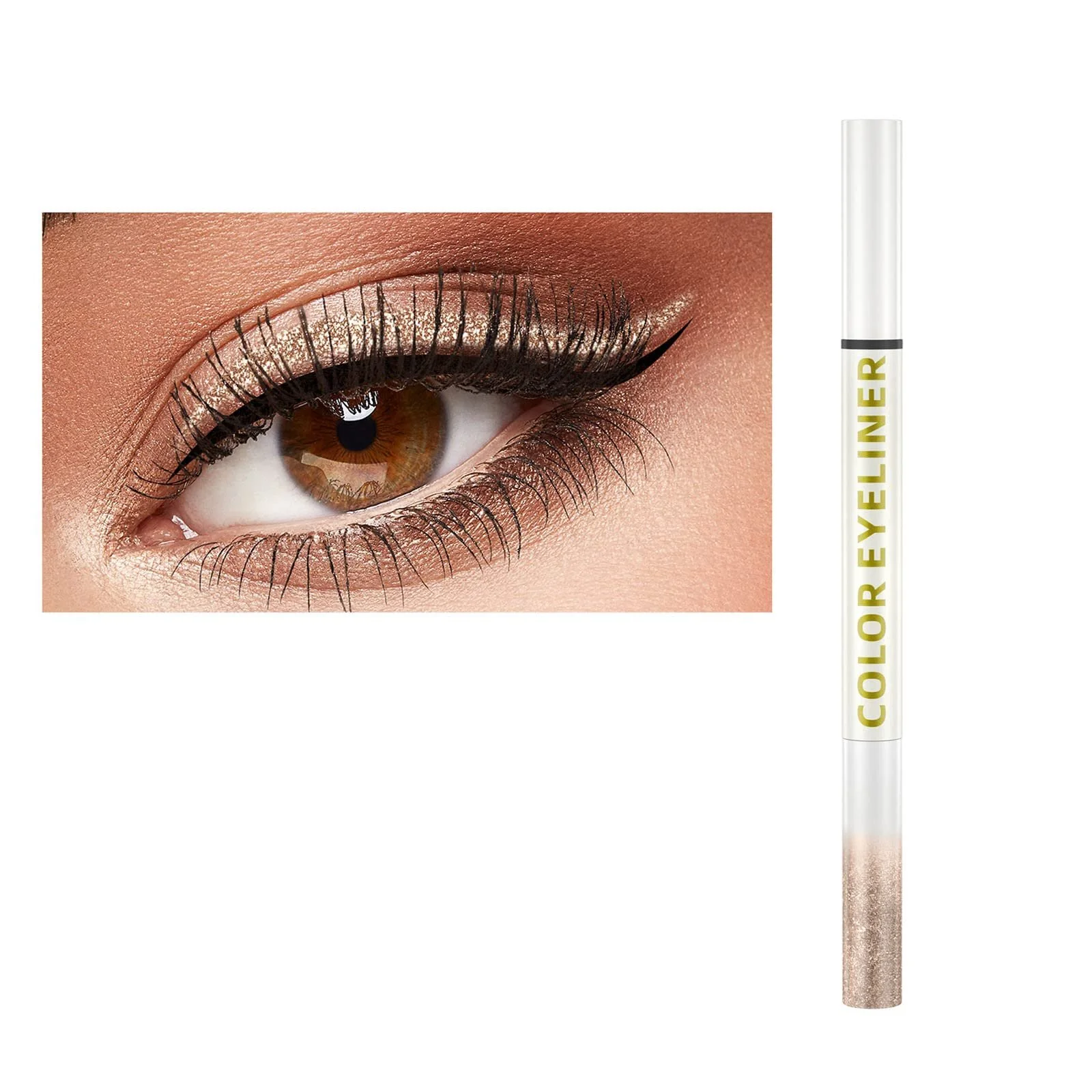 Жидкая Подводка 2в1 для макияжа глаз, блестящая, фото №1