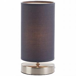 Настольная лампа Lightbox 26 см Modern Fabric Shade Rocker Switch E14 Metal/Textile Iron/Grey/Silver synthetic.ua - Фото 1