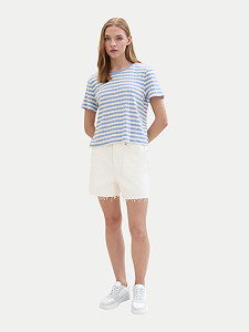Шорты Tom Tailor High waisted mom jeans 1041874ХХ22569 Белый M synthetic.ua - Фото 1