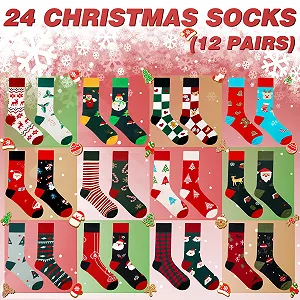 Жіночі шкарпетки Belloxis Advent Calendar 2025 12 пар synthetic.ua - Фото 1