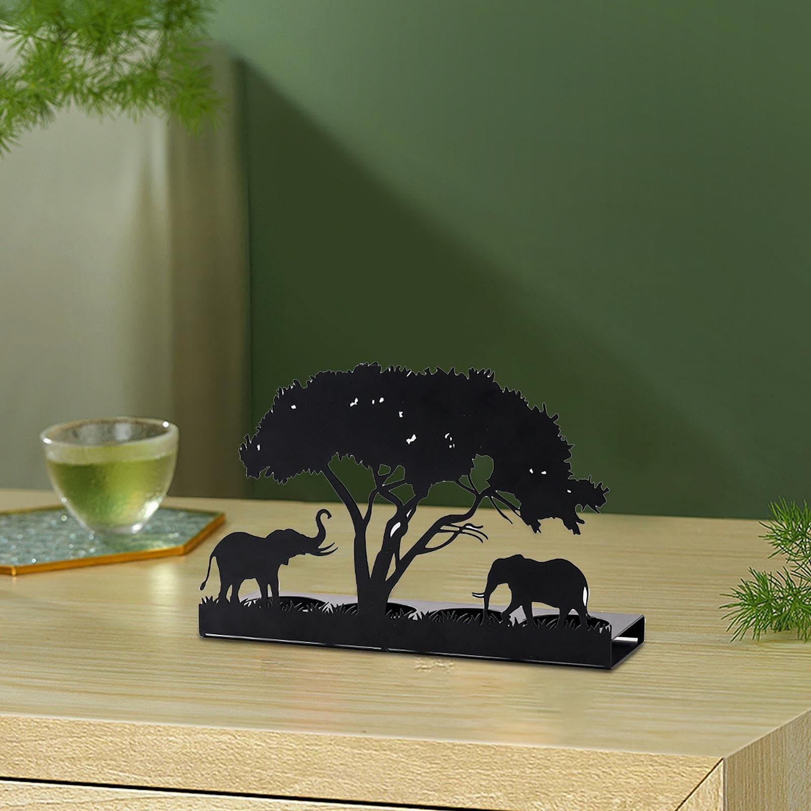 Подсвечник Silhouette Животное Жираф-слон-лось Черный, фото №3