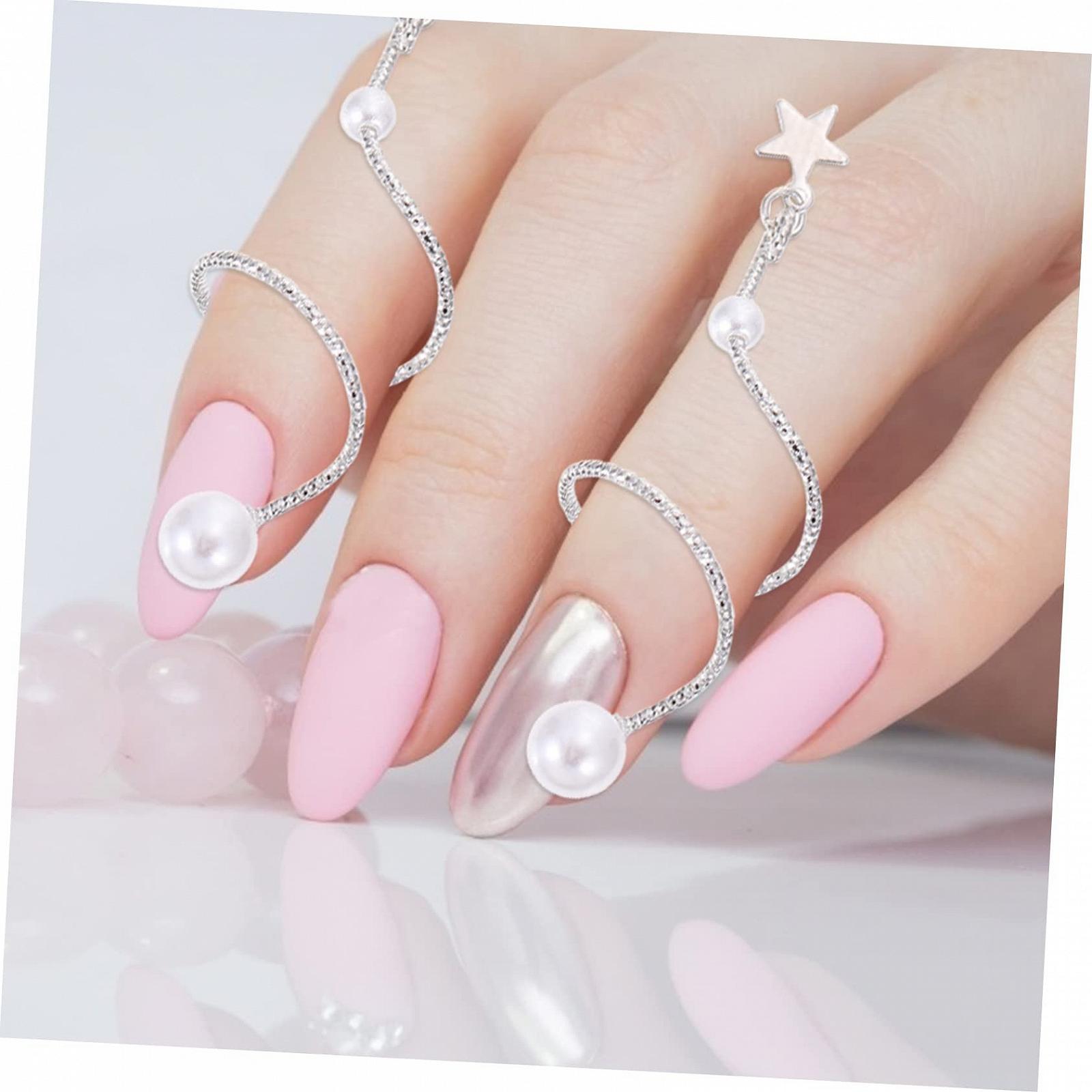 Аксессуары для ногтей Healvian, 3 шт., украшения для ногтей, стразы, кольца для девочек, наклейки для ногтей для нейл-арта, жемчужные драгоценные камни, цепочка для украшения, драгоценные камни для нейл-арта, кольцо со стразами для маникюра, металлические украшения, фото №8
