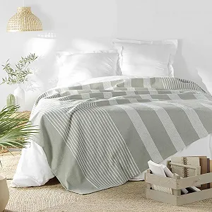 Покривало Ткане Douceur d'Intérieur Adele Sage Бавовна та Поліестер (240 x 260 см) - Фото 1