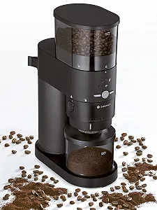 Электрическая кофемолка Zassenhaus Expert с коническими жерновами из закаленной стали, черная, 10 уровней помола synthetic.ua - Фото 1