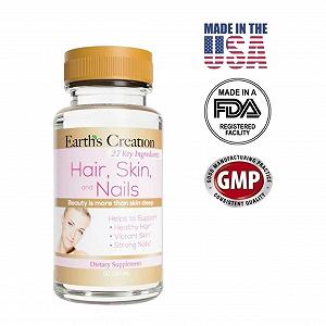 Витамины для волос кожи и ногтей Earths Creation Hair Skin Nails 60 tabs synthetic.ua - Фото 1