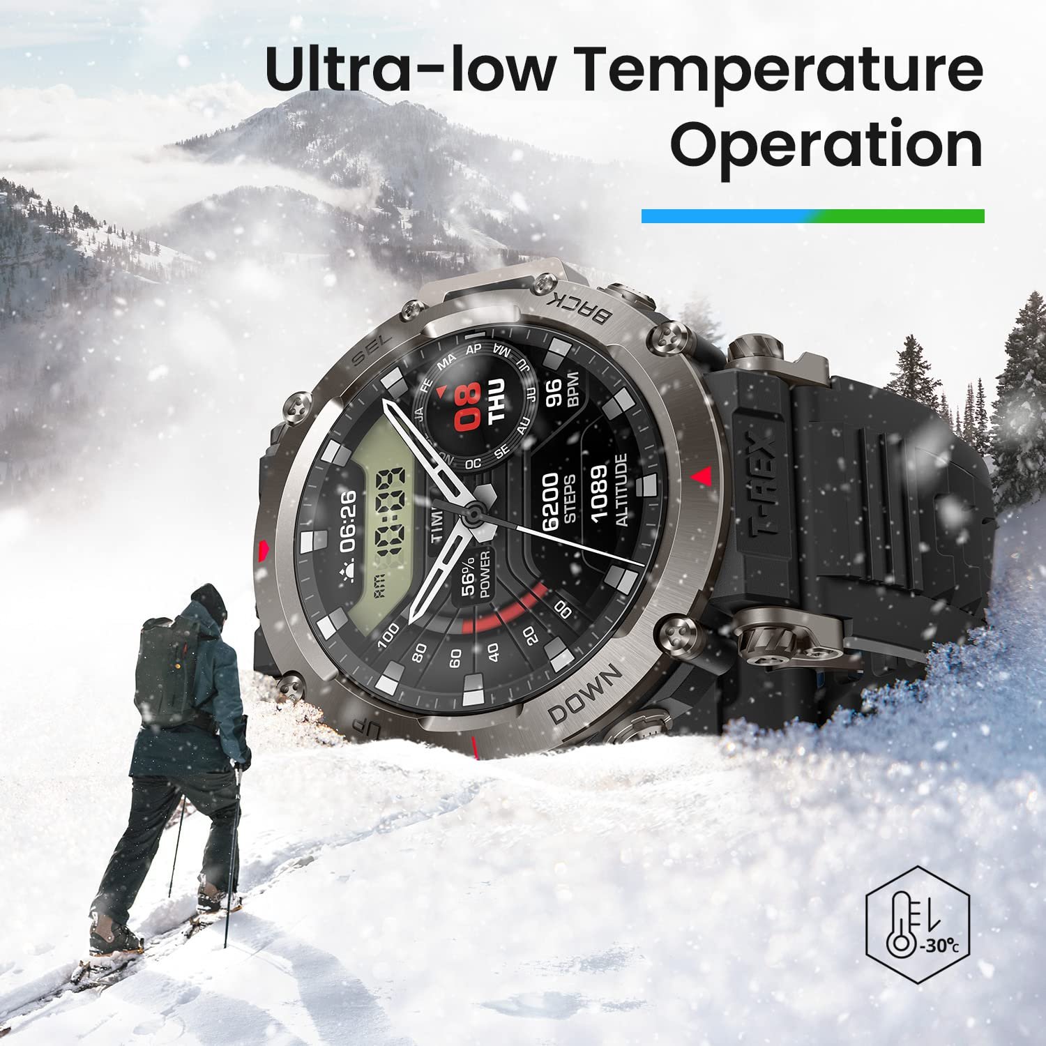 Смарт-годинник Amazfit T-Rex Ultra 47 мм, подвійний GPS-діапазон, імпорт маршрутів та 6 навігаційних систем, фото №8