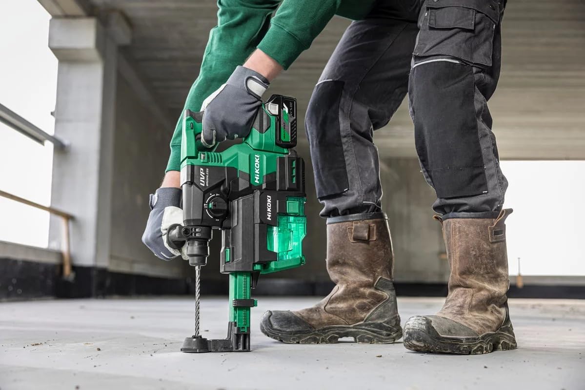 Безщітковий акумуляторний перфоратор HIKOKI DH3628DAW2Z (36 В, повна частота ударів 0-4300 хв-1, енергія удару 3,2 Дж) SDS-plus, базовий, в кейсі HSC II (без акумулятора та зарядного пристрою), фото №5 Безщітковий акумуляторний перфоратор HIKOKI DH3628DAW2Z (36 В, повна частота ударів 0-4300 хв-1, енергія удару 3,2 Дж) SDS-plus, базовий, в кейсі HSC II (без акумулятора та зарядного пристрою), фото №5