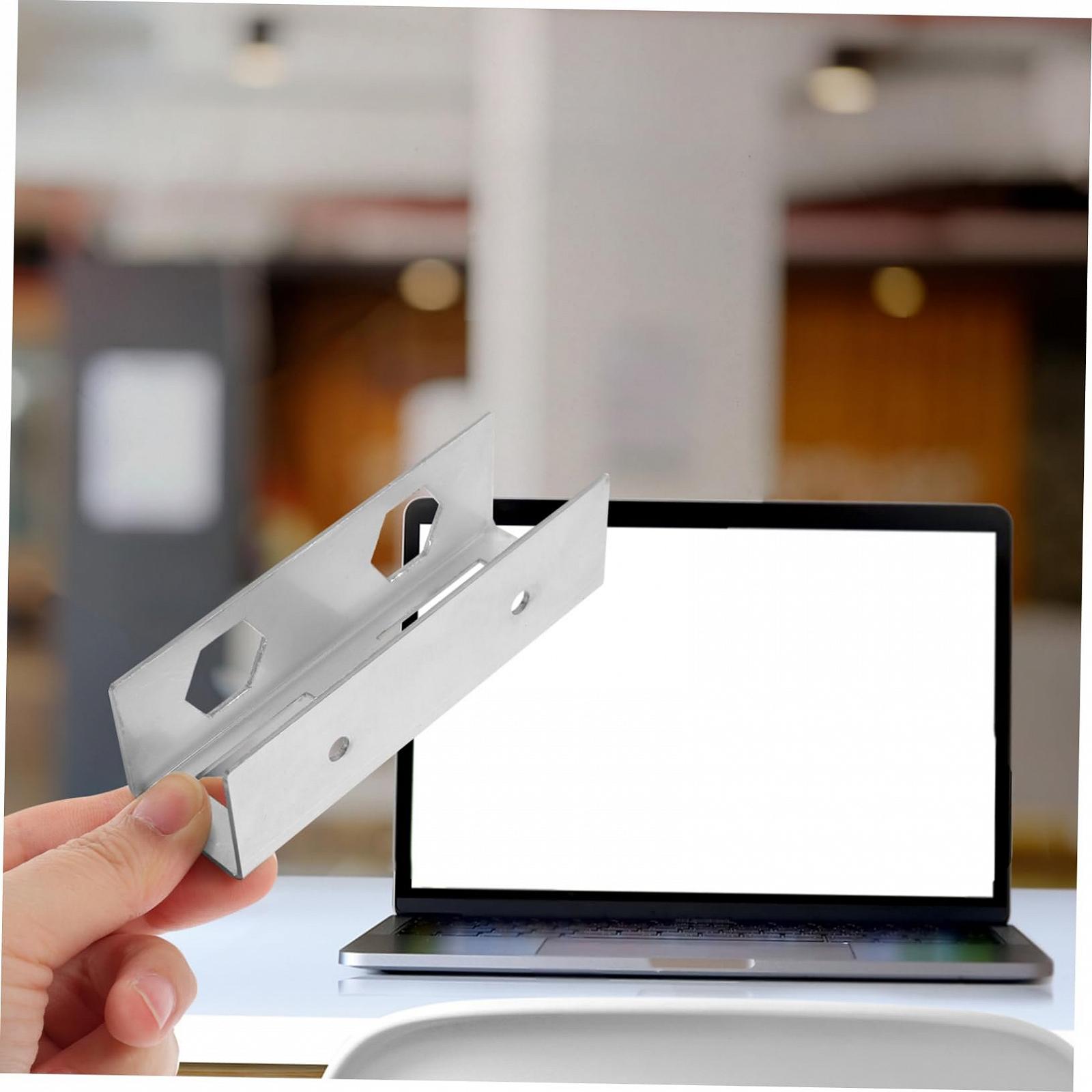 Держатель для ноутбука Металлический Набор 3 шт. Подстольный Прочный Полка для ноутбука Под стол Экономия места Легкая сборка для офиса и дома, фото №8