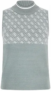 Жіночий трикотажний топ GUESS / Світло-сірий з монограмою / Розмір S - Фото 1