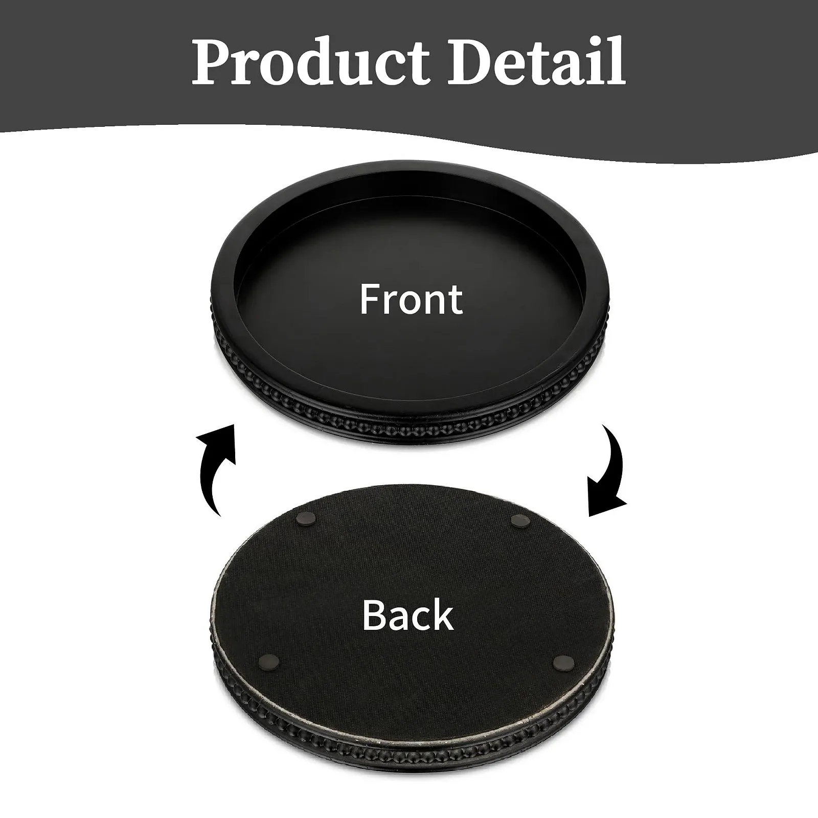 Декоративный поднос Hanobe Деревянный круглый, фото №6