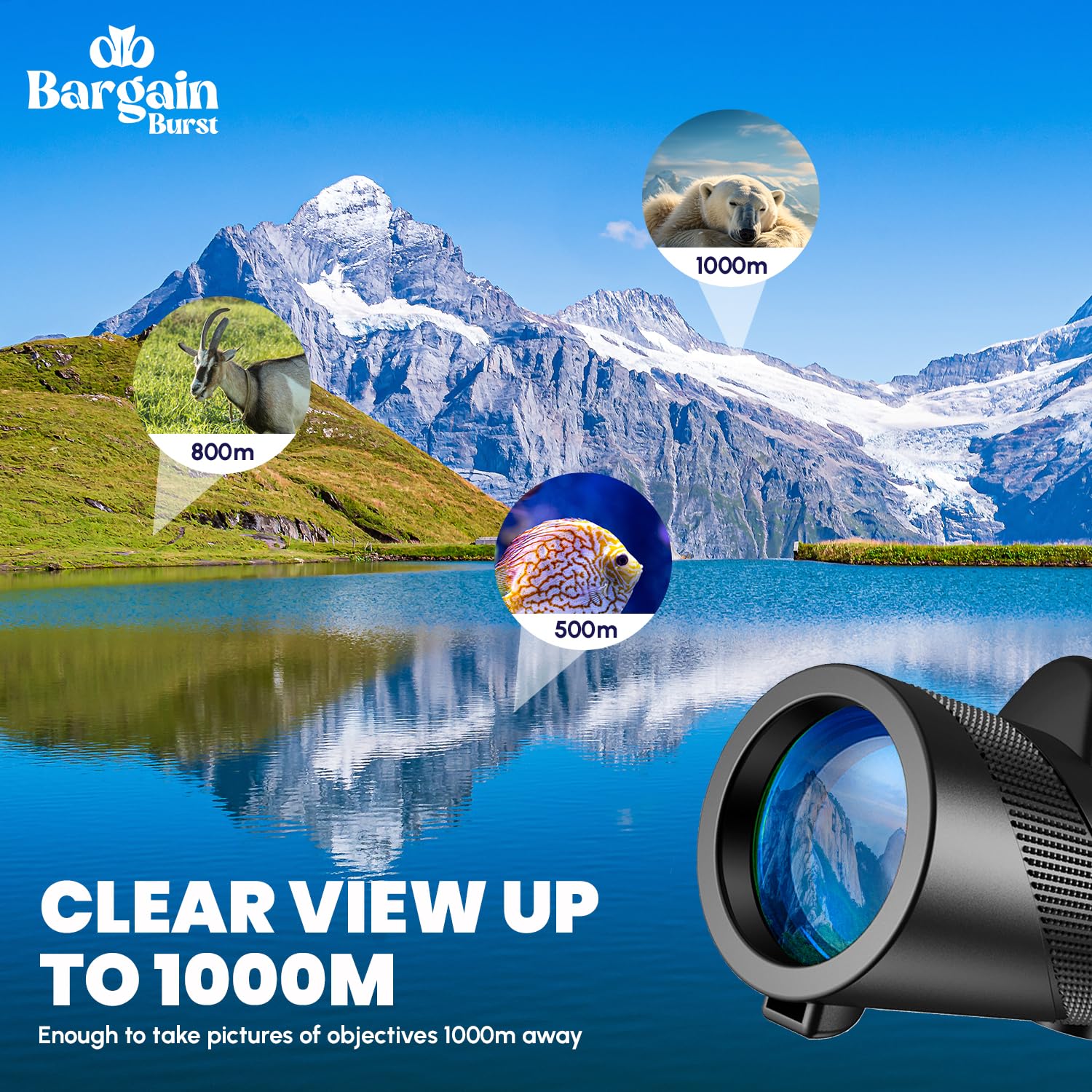 Монокуляр Burst 80 x 100 Телескоп Потужний для смартфона для дорослих Висока чіткість, фото №7