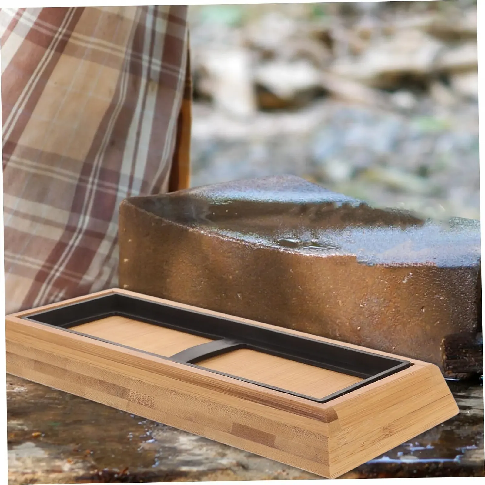 Держатель для точильного камня Veemoon Бамбук Резина 5 наборов, фото №5