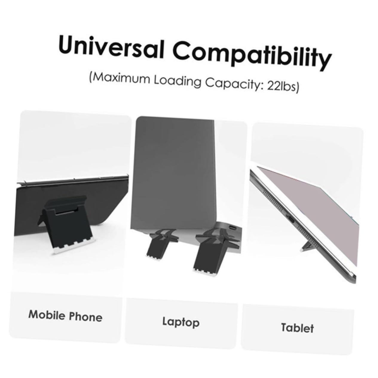 Подставка для ноутбука TEHAUX Складная, 4 шт., эргономичная, регулируемая по высоте, портативная для охлаждения и стабильности Черный, фото №9