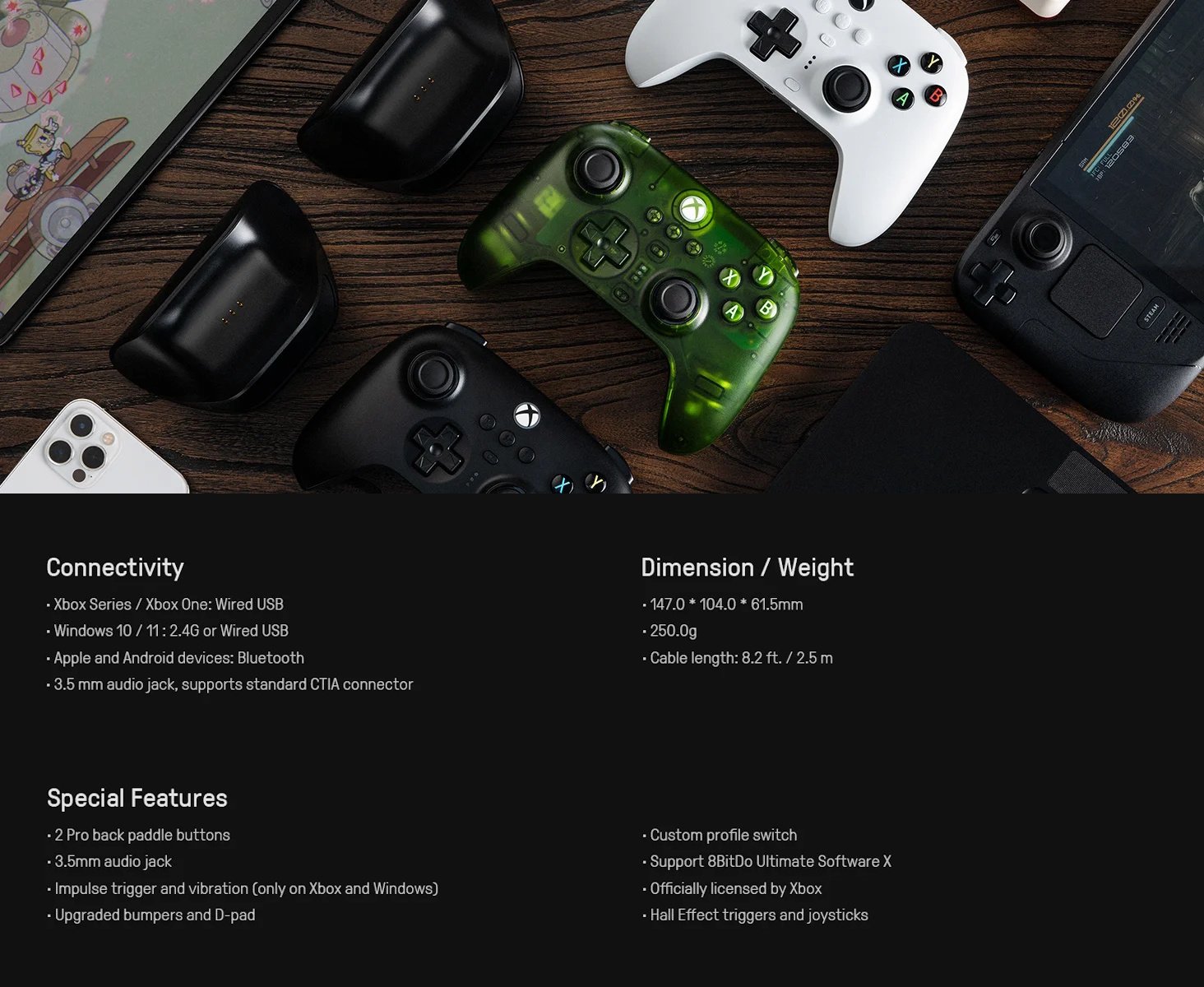 Геймпад 8Bitdo Ultimate 3 Black + Док-станція, фото №14 Геймпад 8Bitdo Ultimate 3 Black + Док-станція, фото №14