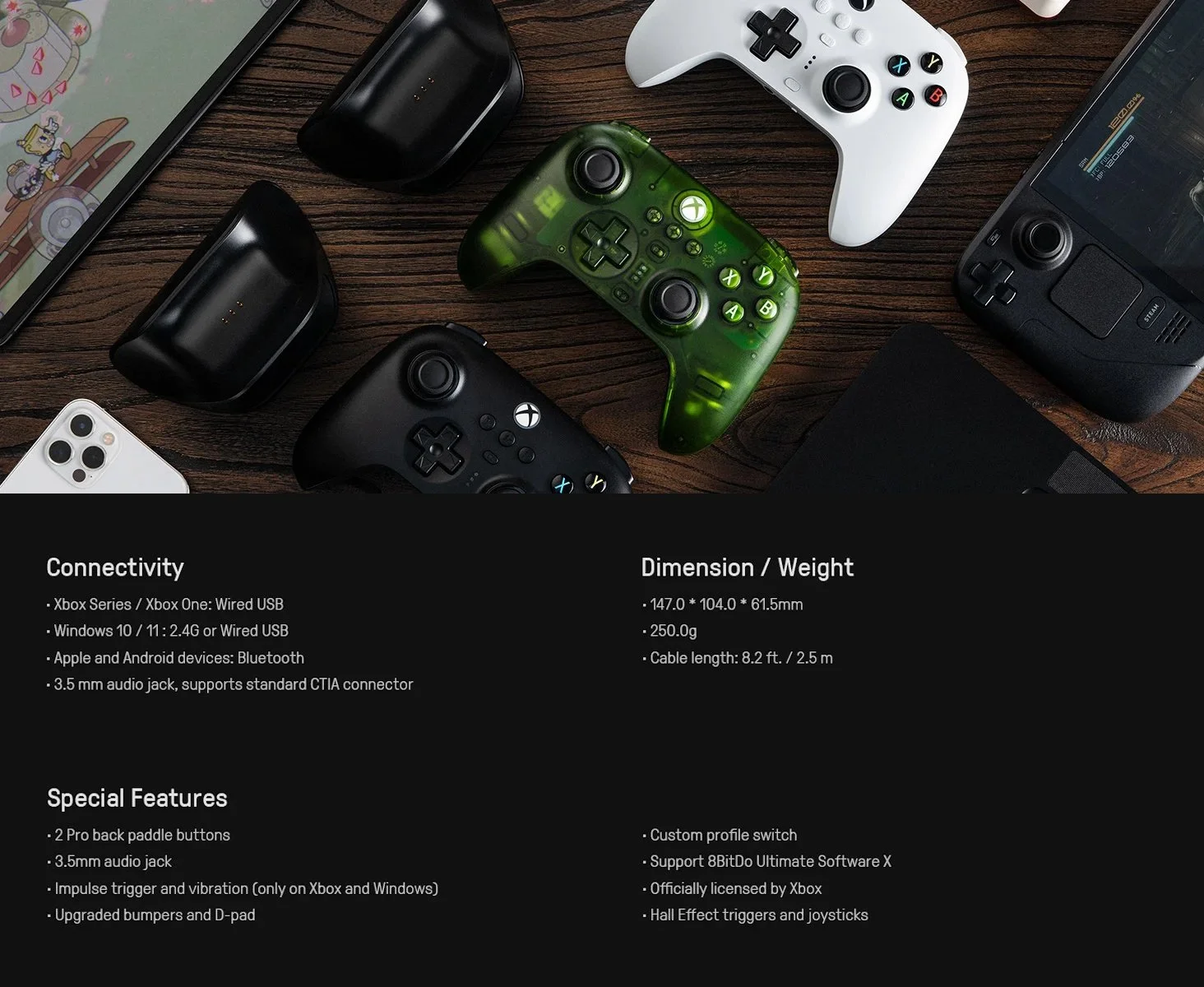 Геймпад 8Bitdo Ultimate 3 Black + Док-станция, фото №14