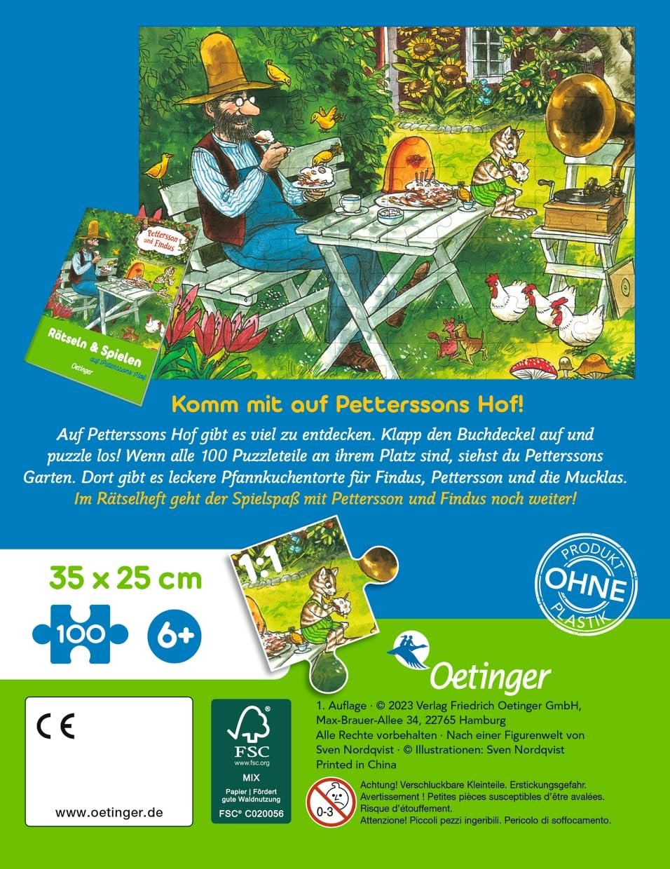 Пазл Puzzle in the Book Pettersson and Findus 100 деталей, фото №2