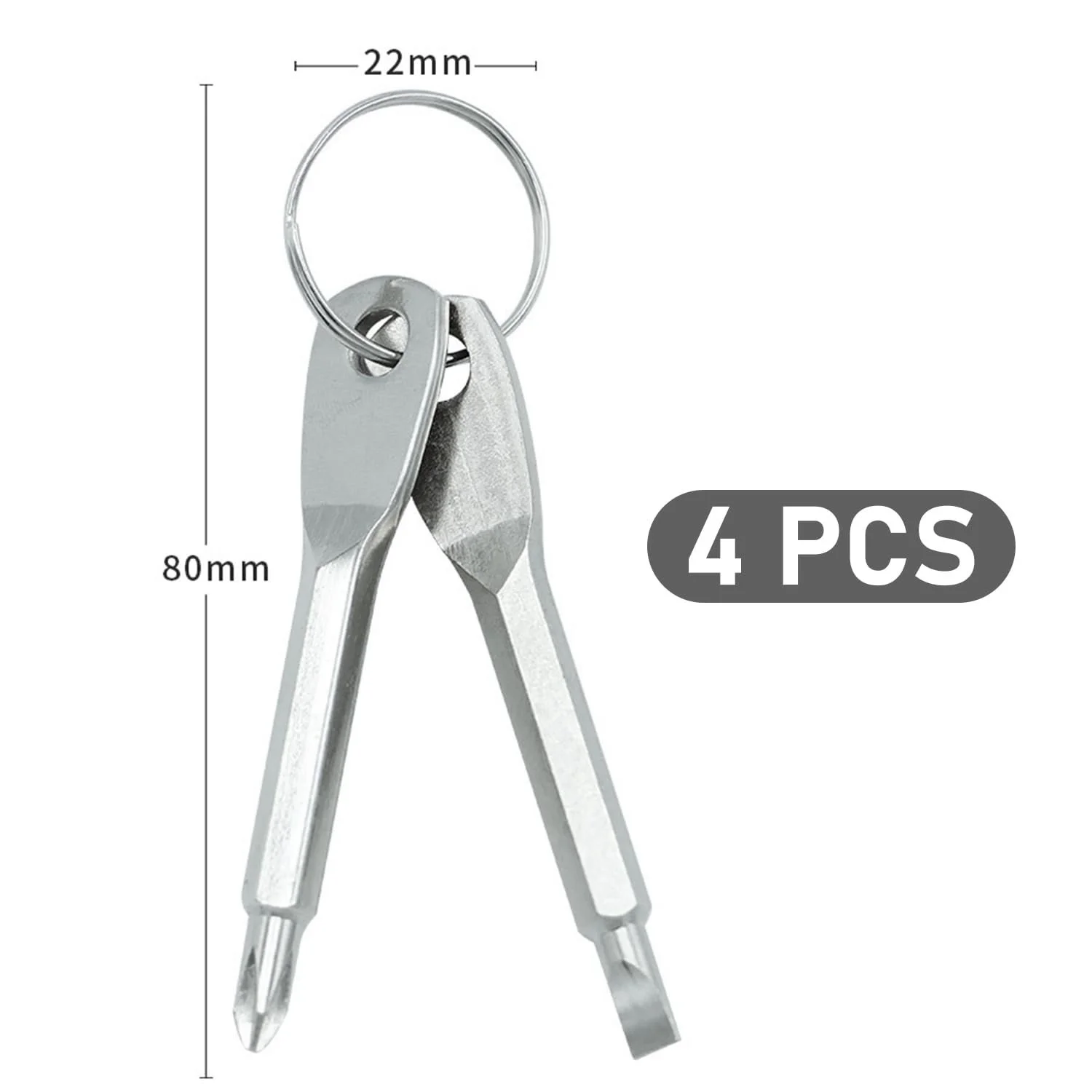 Комплект Міні Викрутки 8 шт. Портативні з Брелоком Багатофункціональні, фото №2