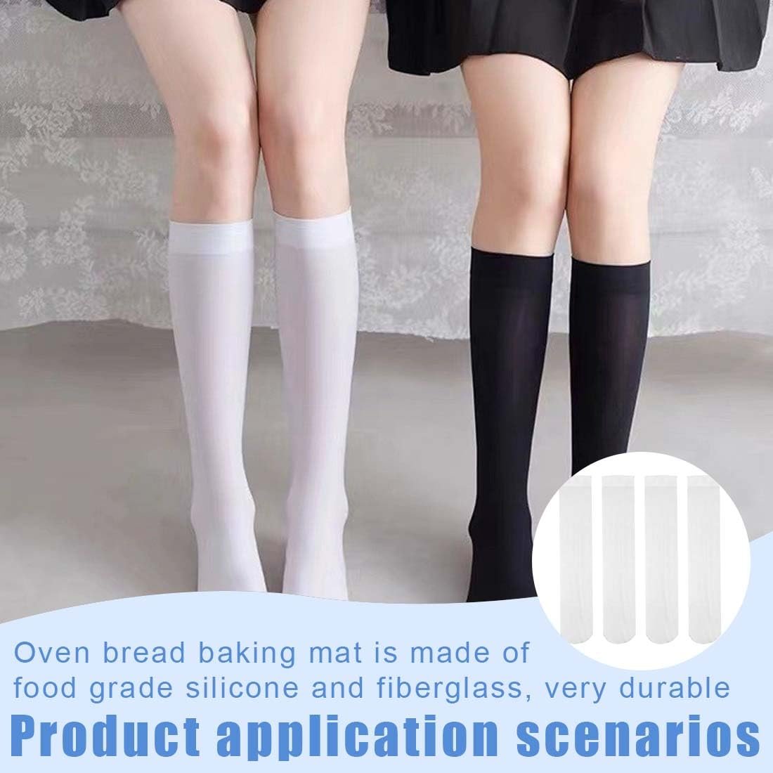 Женские гольфы AYV, поддерживающие чулки, нейлоновые чулки, женские чулки, компрессионные чулки, летние женские компрессионные чулки (белые), белый, фото №5