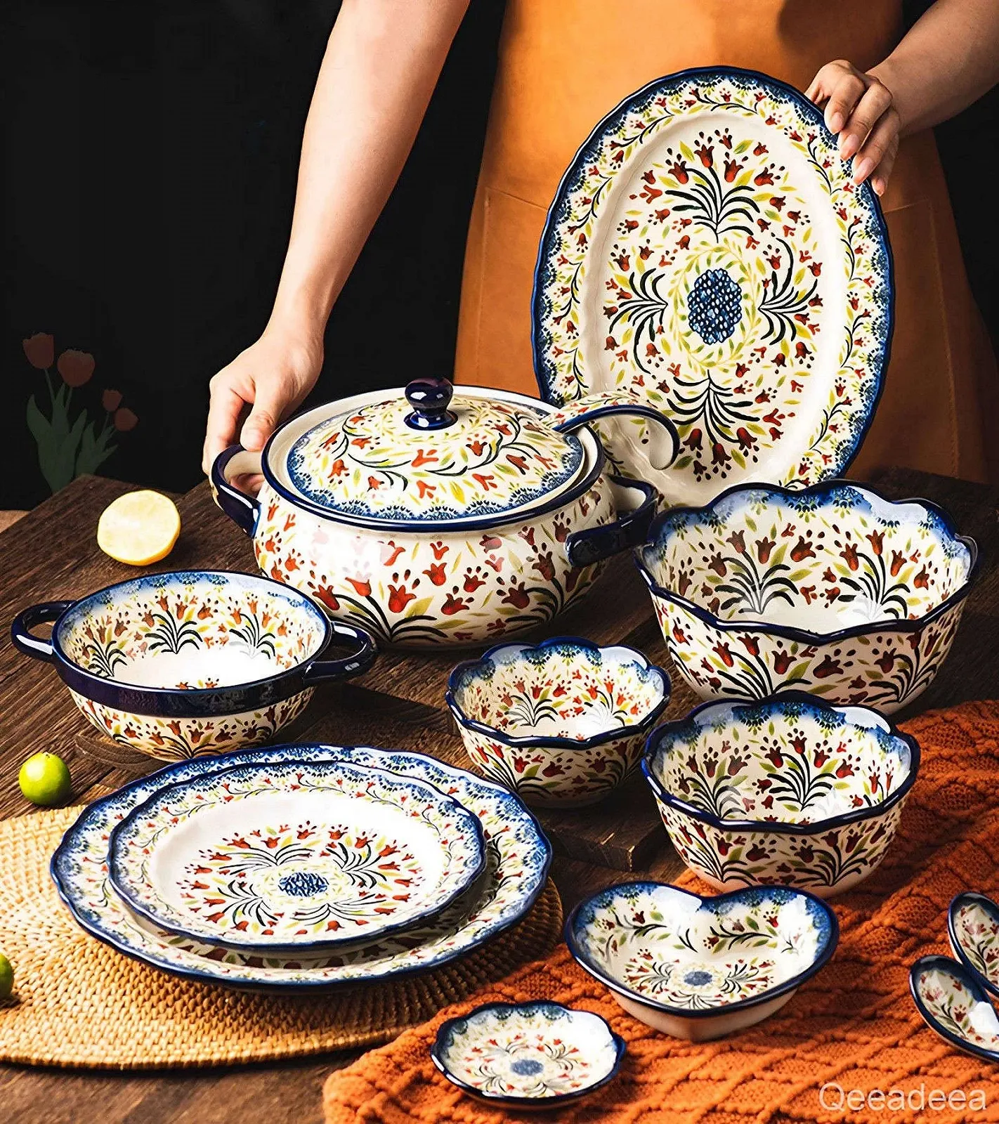 Форма для запікання порційна Tulip кругла керамічна 21 x 18,5 x 7 см 950 мл, фото №6