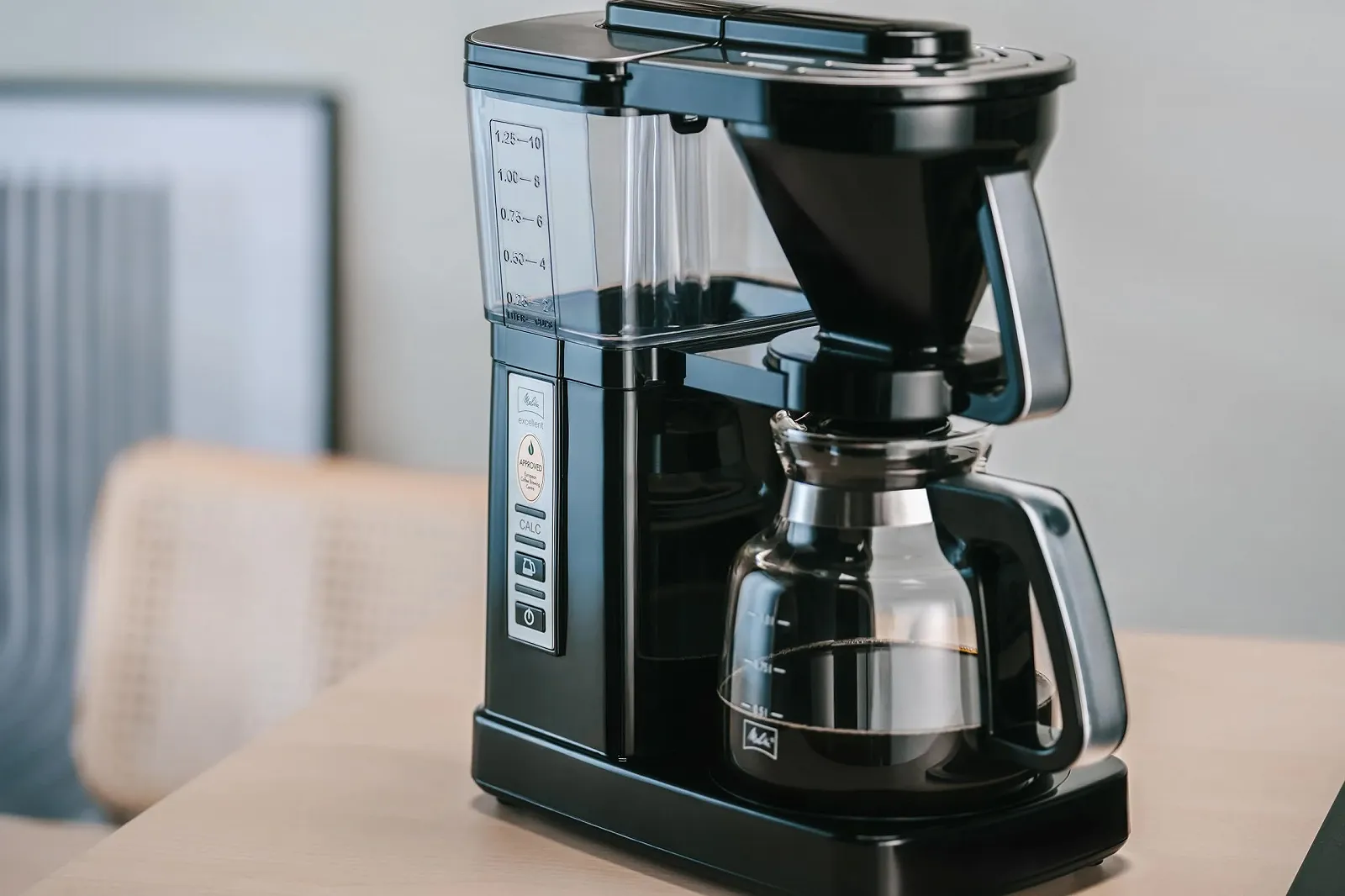 Капельная кофеварка Melitta Excellent 5.0 DeLuxe Стеклянный графин Черная, фото №4