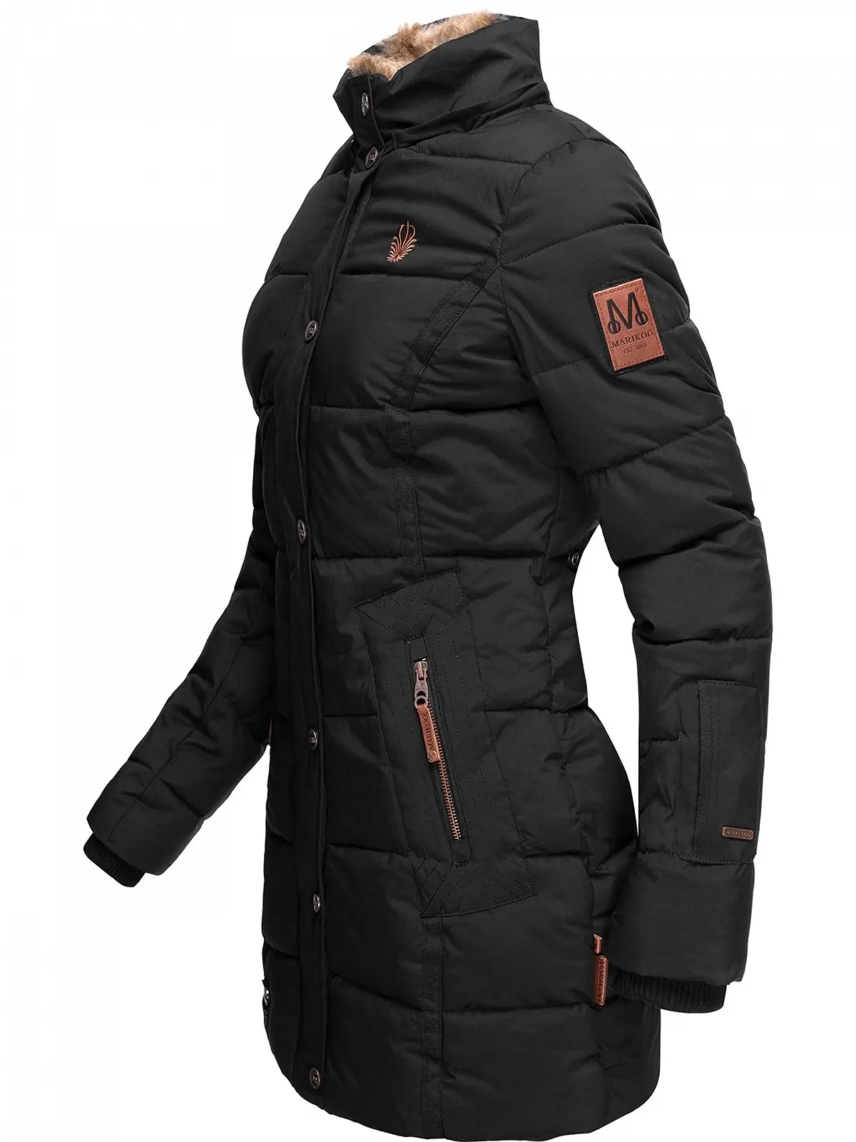 Жіноче стьобане зимове пальто Marikoo Парка з капюшоном, фото №2 Жіноче стьобане зимове пальто Marikoo Парка з капюшоном, фото №2