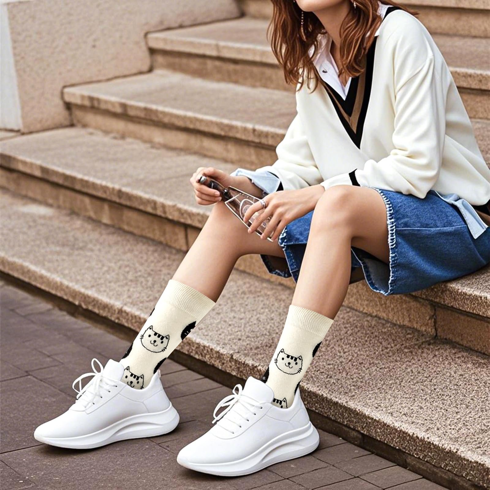 Шкарпетки Жіночі З Барвистим Малюнком, 5 Пар, 35-42, фото №4