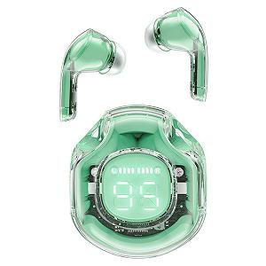 Навушники ACEFAST T8 Crystal color 2 bluetooth earbuds Mint Green - Фото 1