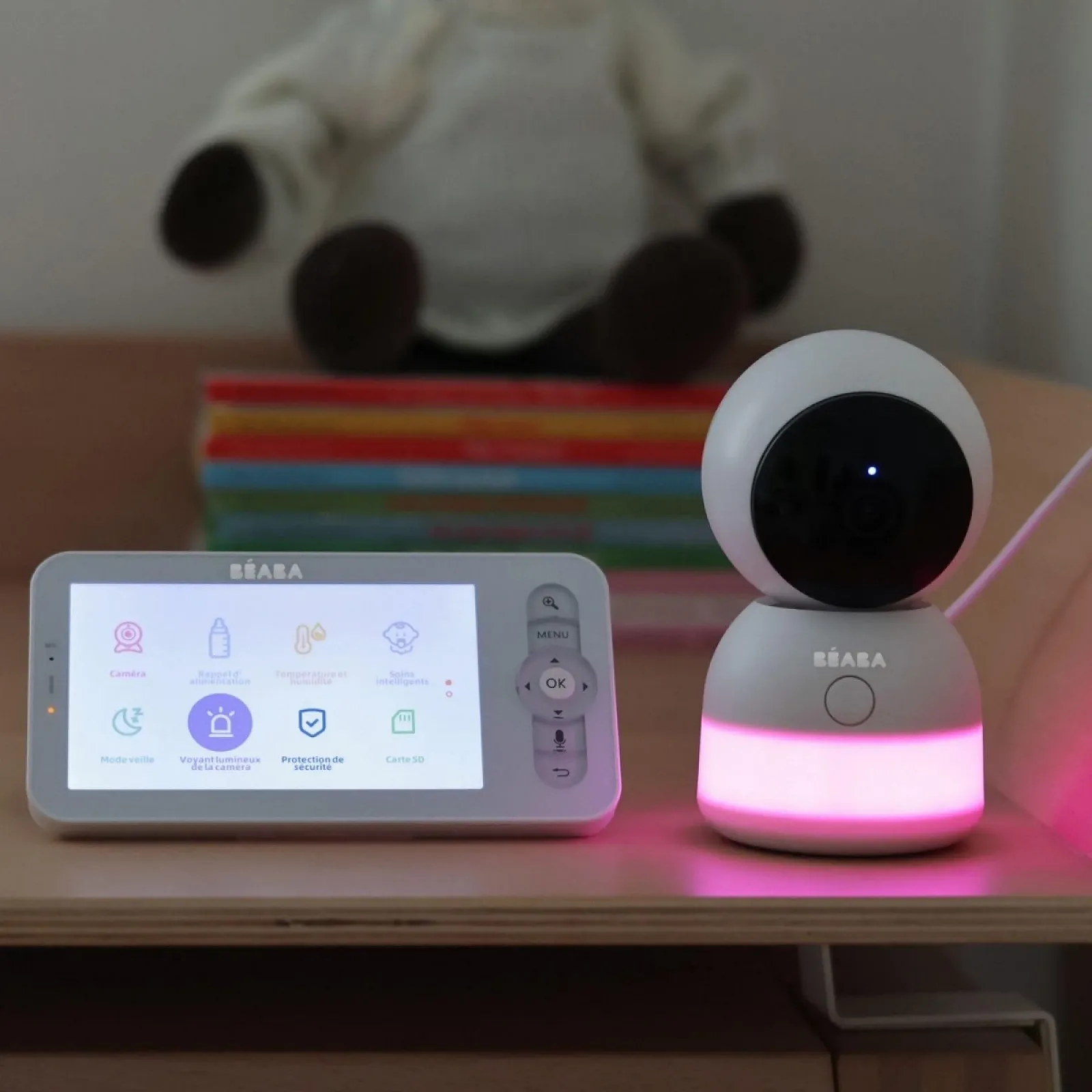 Відеоняня BÉABA Zen Night Light 720P HD 360° White, фото №9