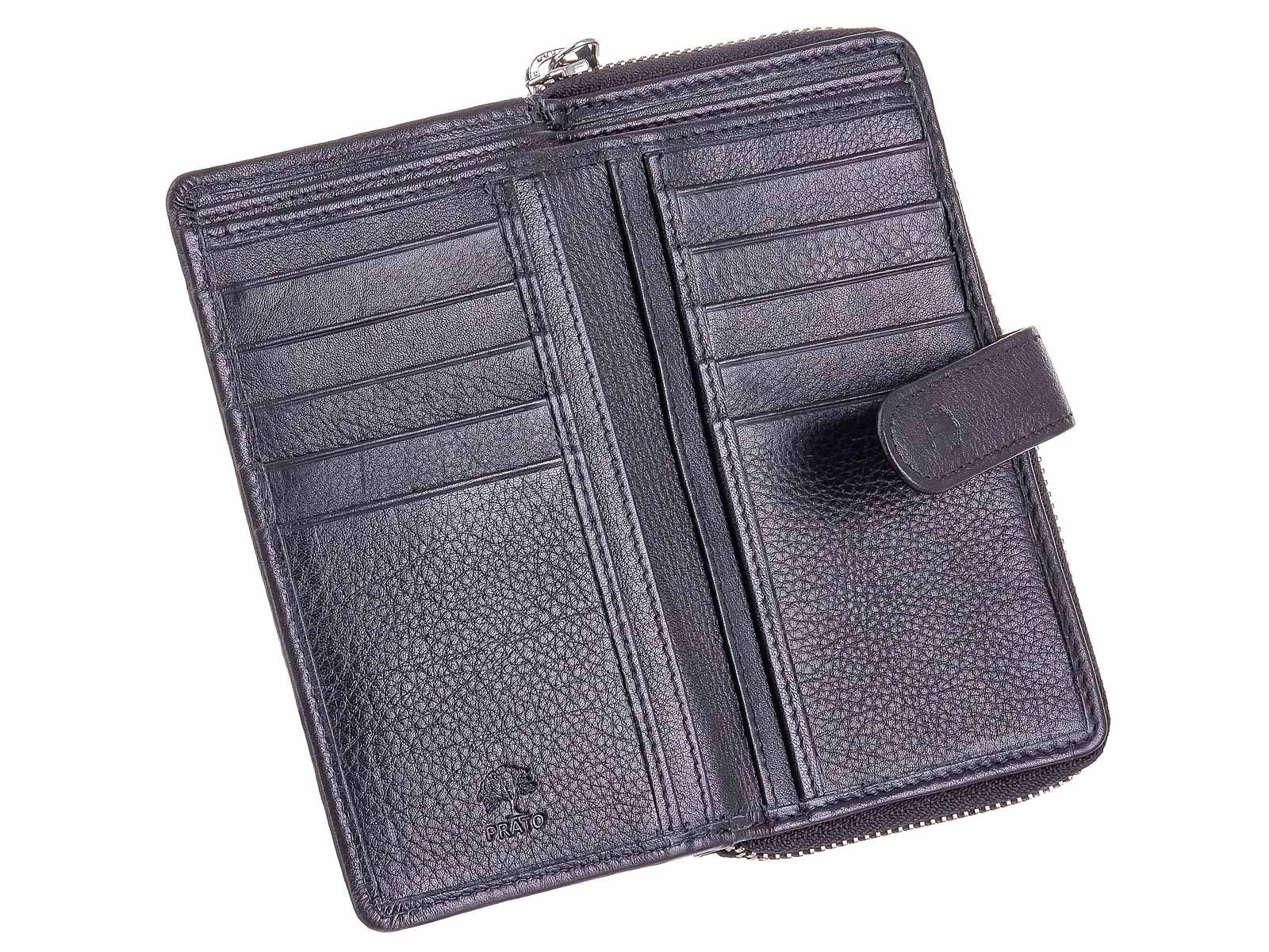 Женский кошелек на молнии Ledermeid Prato LM B06-K-RFID-black Классический Черный, фото №5