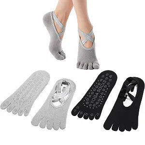 Шкарпетки для йоги жіночі 39-42, шкарпетки для пілатесу з нековзною підошвою 39-42 - Фото 1