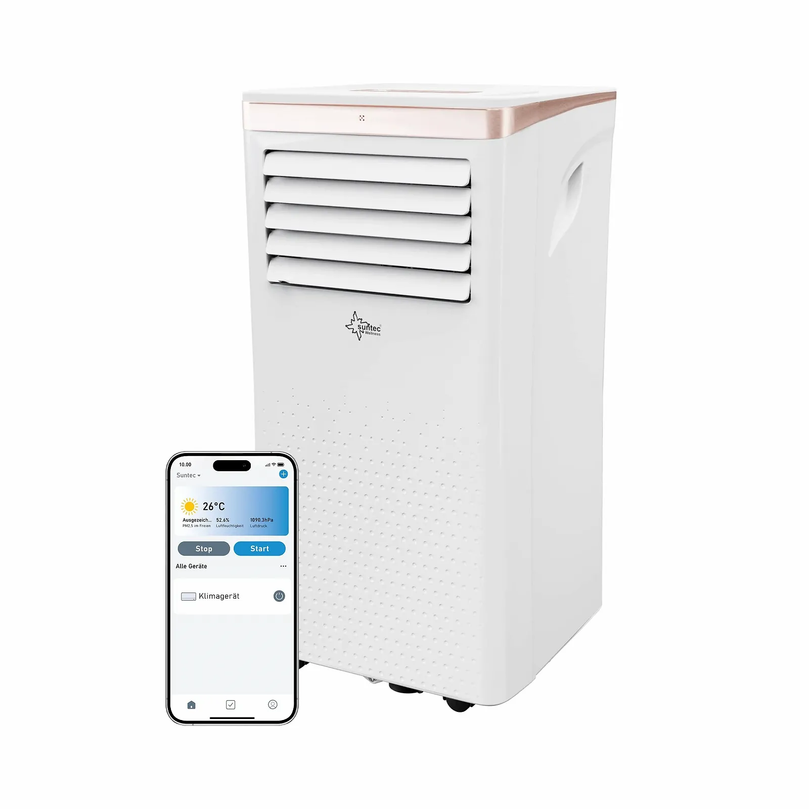 Мобільний кондиціонер SUNTEC Coolfixx 9000 BTU Rose App, фото №1 Мобільний кондиціонер SUNTEC Coolfixx 9000 BTU Rose App, фото №1