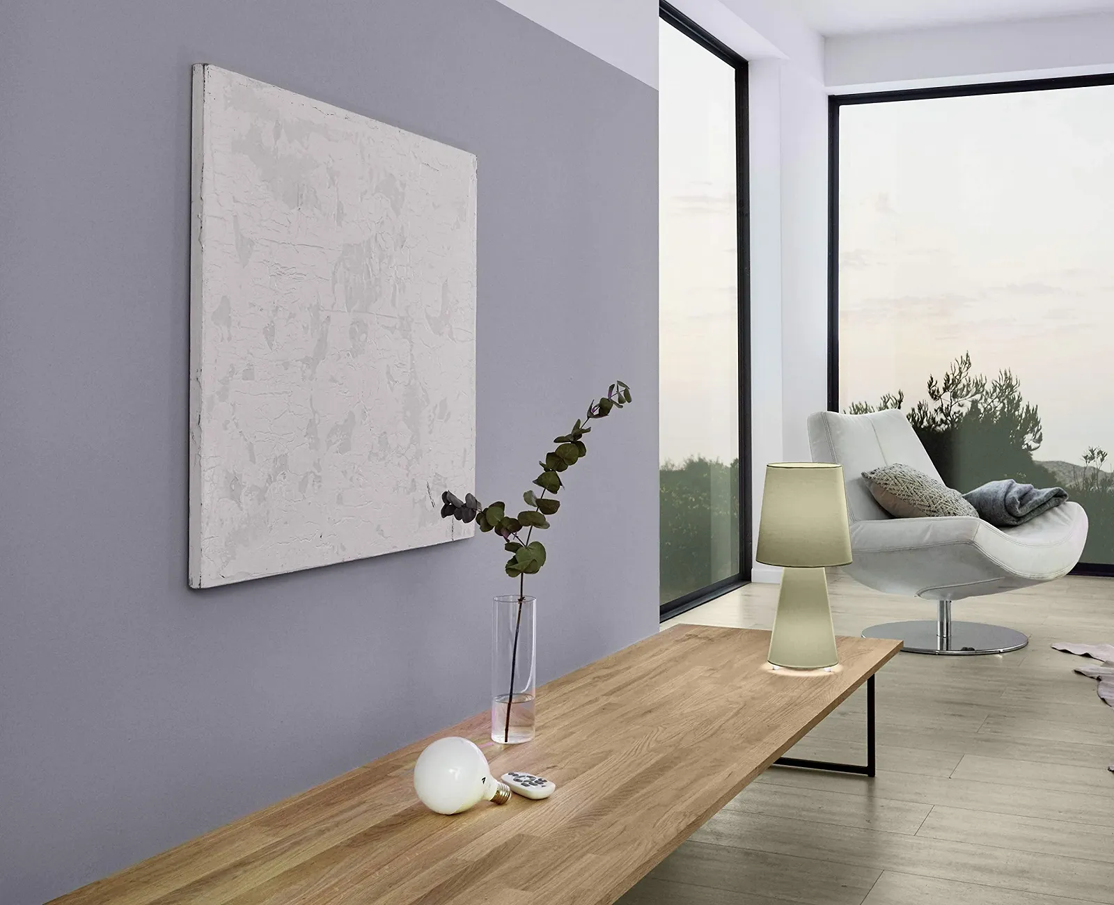 Настільна лампа EGLO Carpara текстиль E27 тауп, фото №2