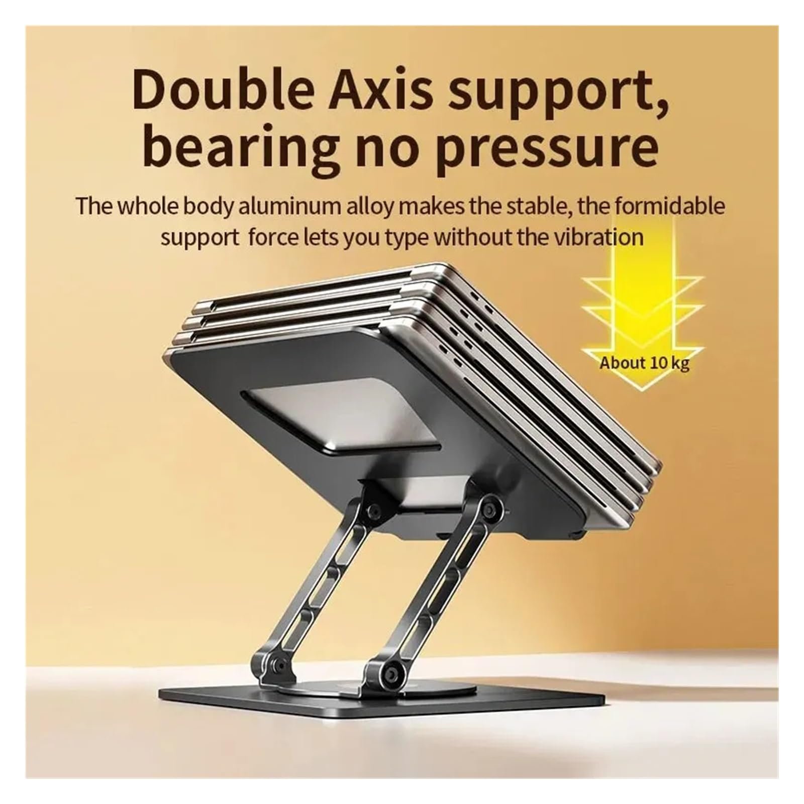 Подставка для ноутбука Алюминиевый сплав Складная Подставка для планшета Вращающаяся Подставка для ноутбука Портативный Складной держатель Поддержка охлаждения, фото №3