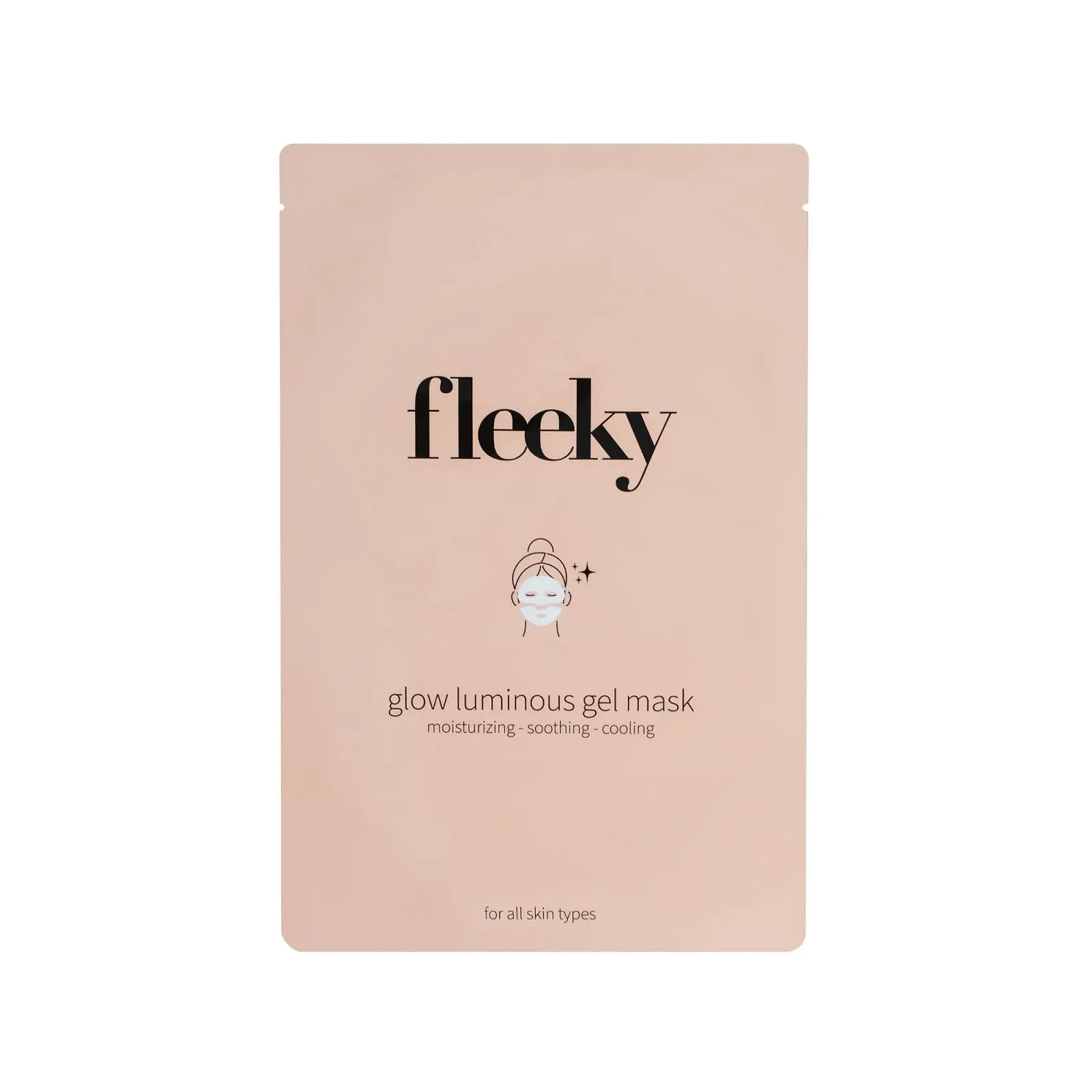 Гель-маска FLEEKY Glow Luminous - сяючий колір обличчя та інтенсивне зволоження - з вітаміном C та ніацинамідом, фото №1