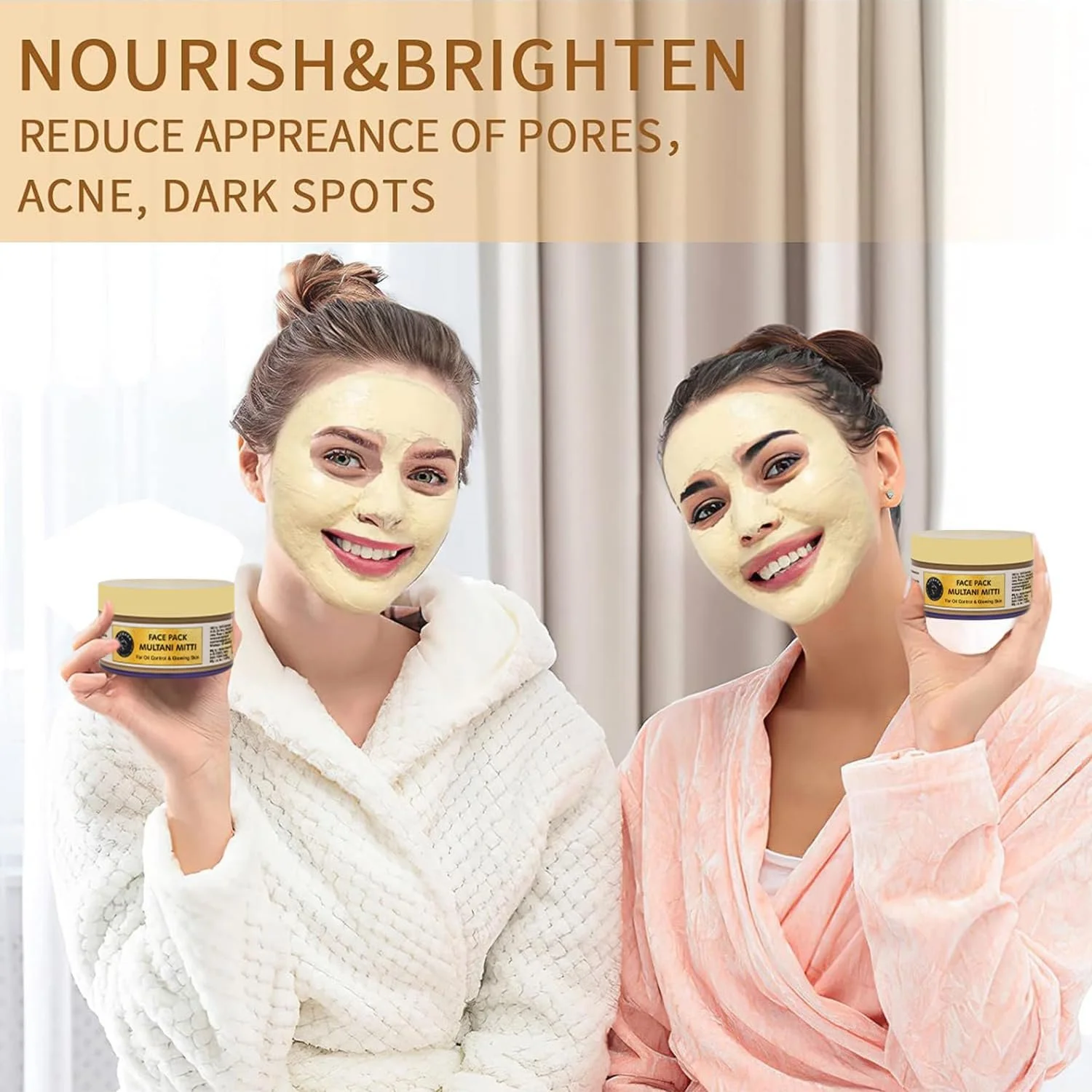 Маска для лица AATMANA Indian Healing Clay | Укрепление кожи | Натуральный уход за кожей, подтягивает кожу для улучшения цвета лица - 250 грамм, фото №4