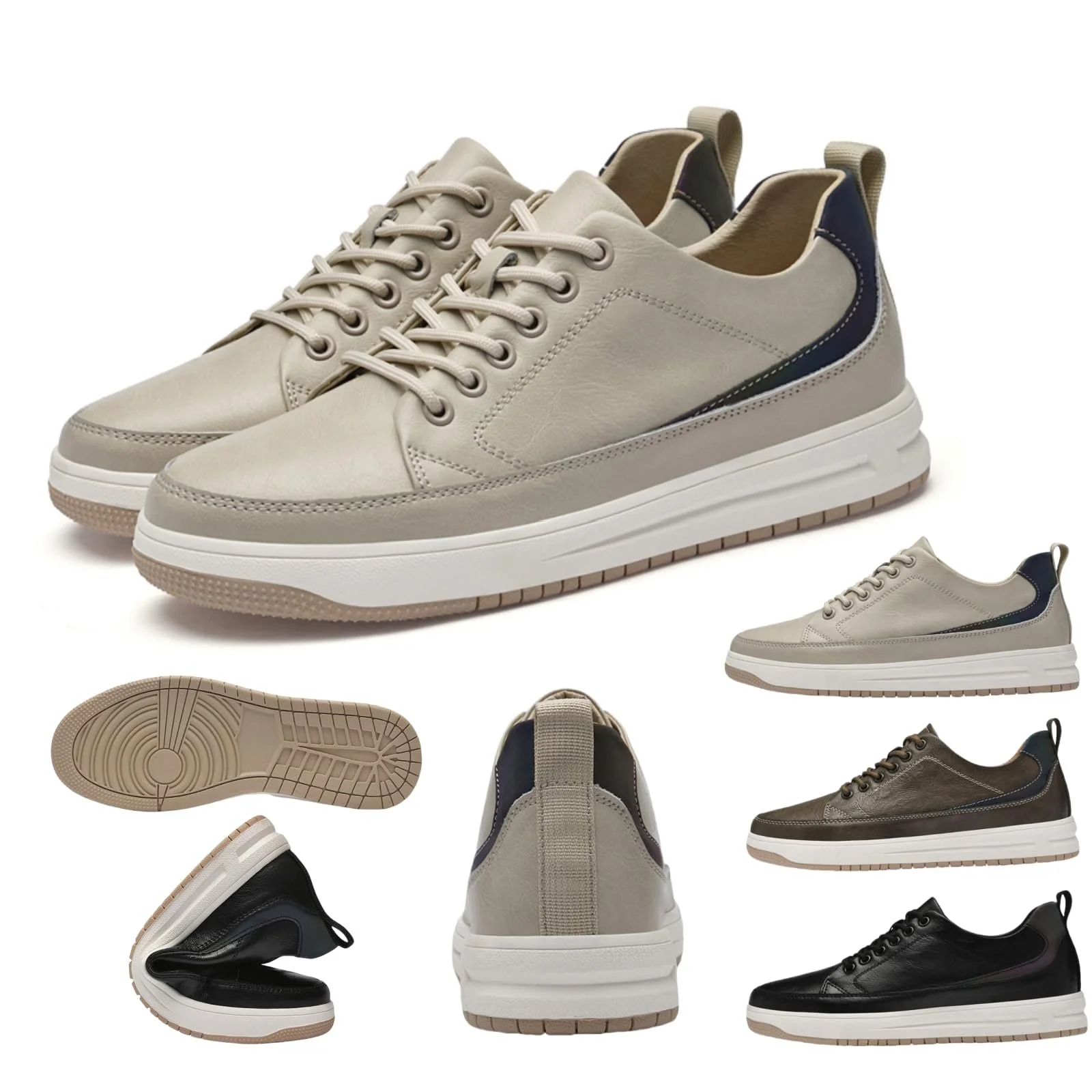 Кроссовки MEIION Carlos мужские невидимо увеличивающие рост - сверхлегкие спортивные, 4/6/8 см выше, удобные и дышащие для повседневного использования и работы, фото №1