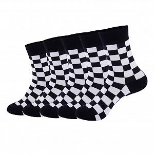 Носки AKAMAS Черно-белая шахматная доска 5 пар - Фото 1