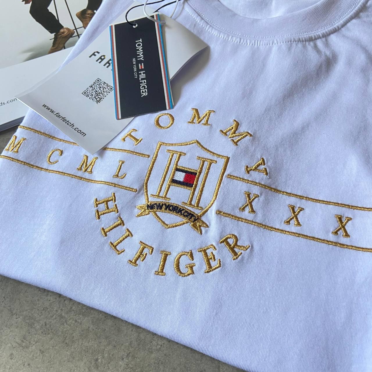 Футболка мужская брендовая Tommy Hilfiger белая, фото №5