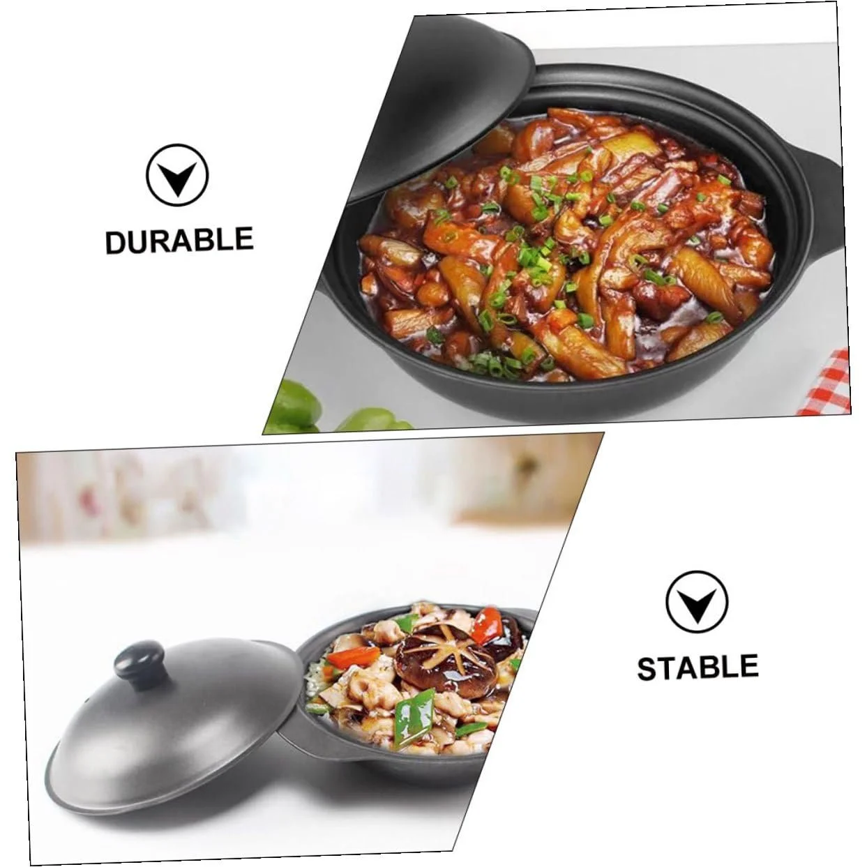 Каструля чавунна Veemoon Dutch Oven мультифункціональна, з кришкою, антипригарна, фото №3