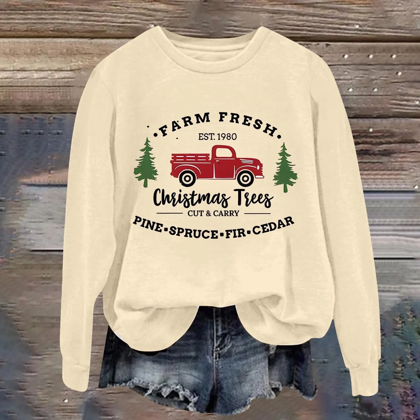 Женский топ большого размера, повседневный, с принтом букв, с круглым вырезом и длинными рукавами, фото №3