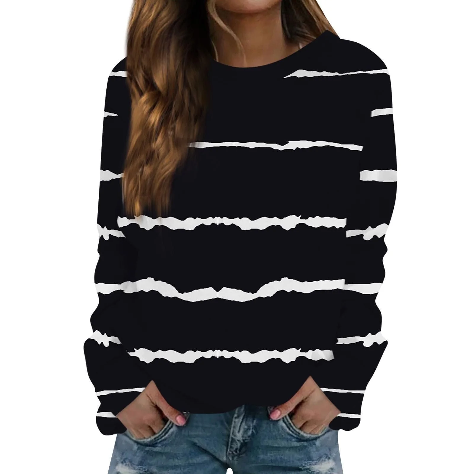 Женский Свитшот в Полоску, фото №1