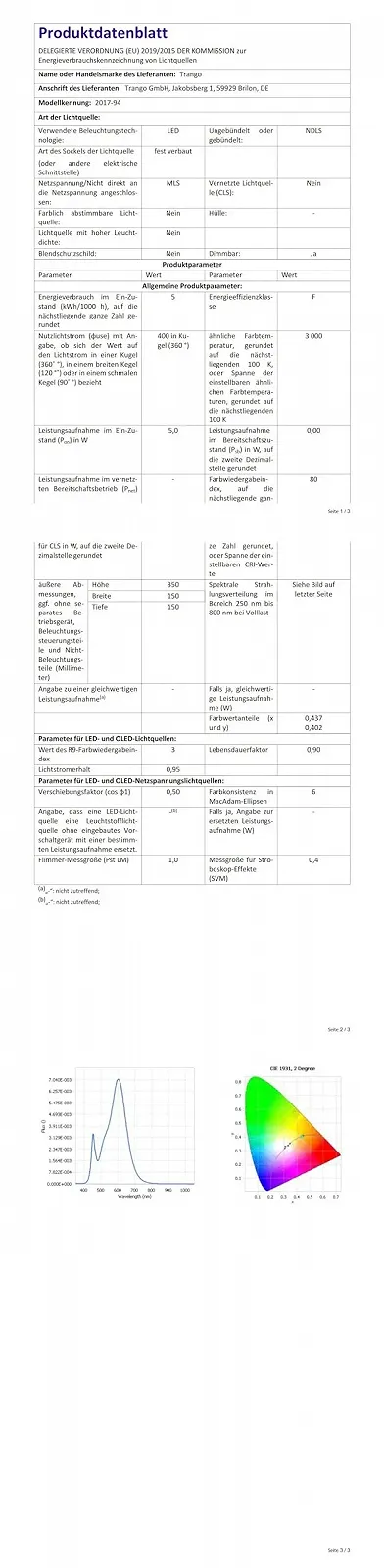 Настільна лампа Trango Paula TG2017-01 LED Glass 3000 K E14 Warm White, фото №6
