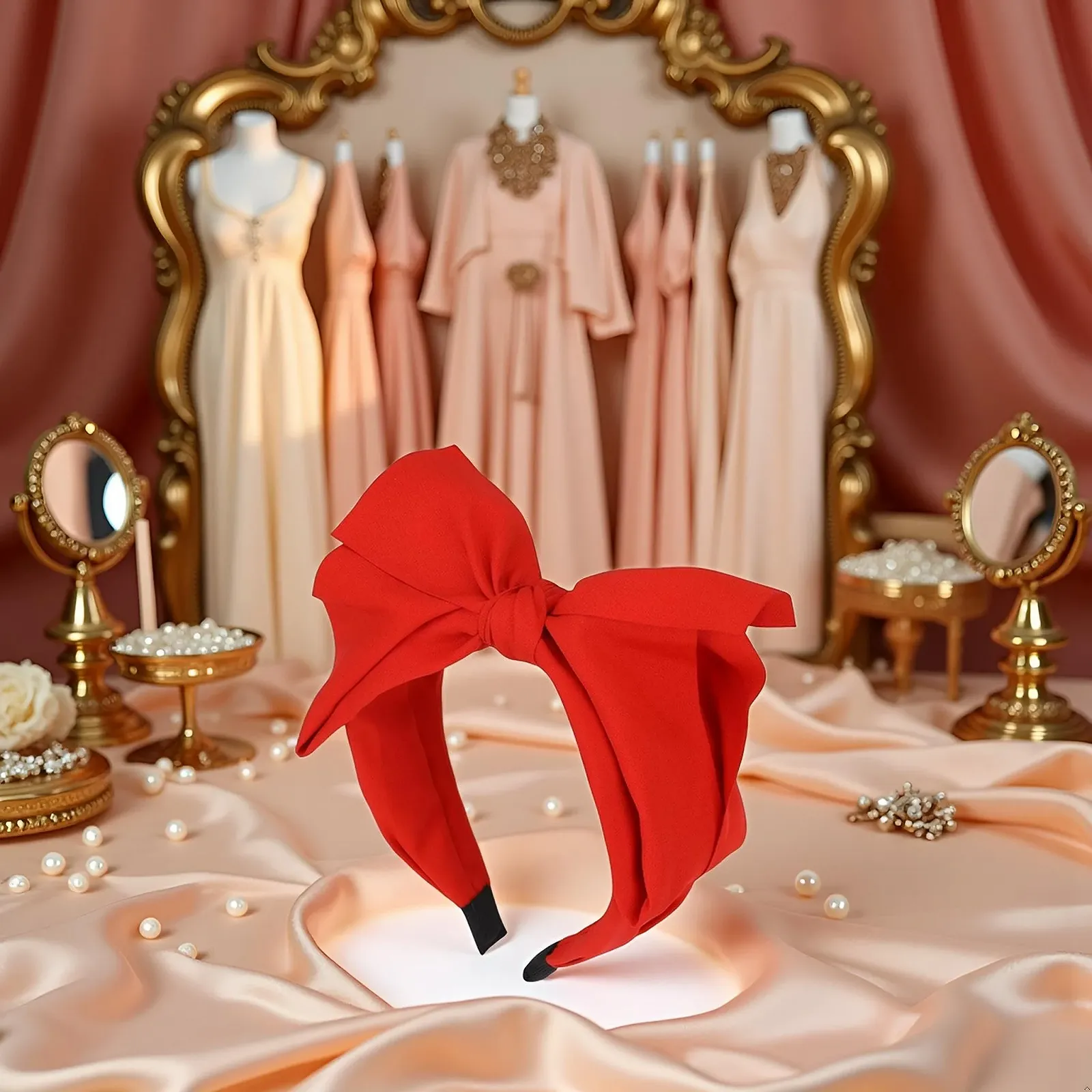 Обруч на голову з бантом Red Fashion для жінок Подвійна, фото №8